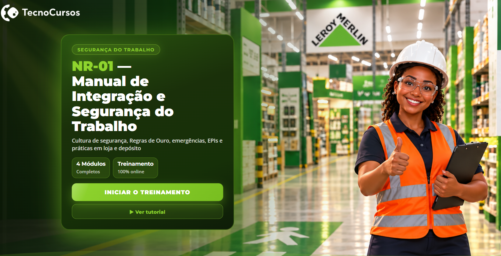 Interface do treinamento